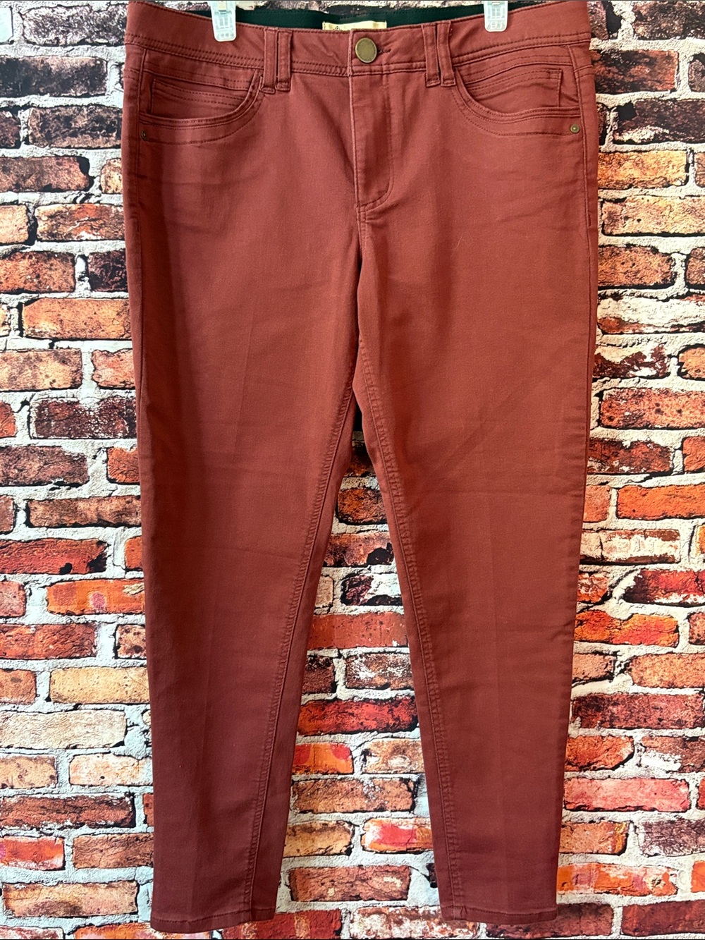 Democracy Women's Skinny Jeans - Rust Brown Size 14 “Ab” Technology